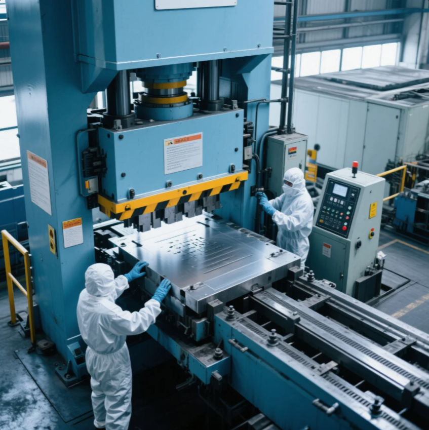 Prime stamping line control panel – digital settings ensure consistent production