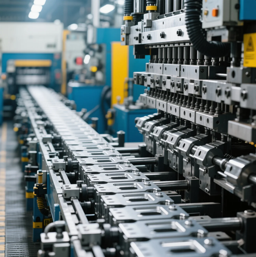 Precision Comparison – Stamped parts inspected for parallelism and radius consistency
