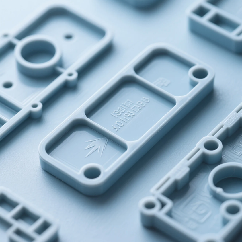 Injection Molded Plastic Part with Visible Ejector Marks