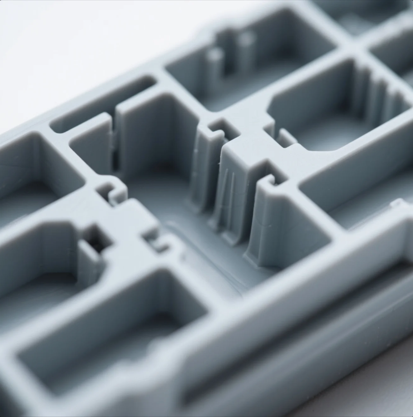 Plastic Part with Internal Ribs and Mounting Clips