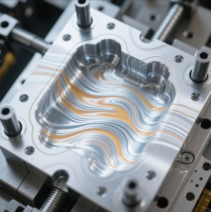 Injection Mold Flow Pattern – Surface Finish Detail