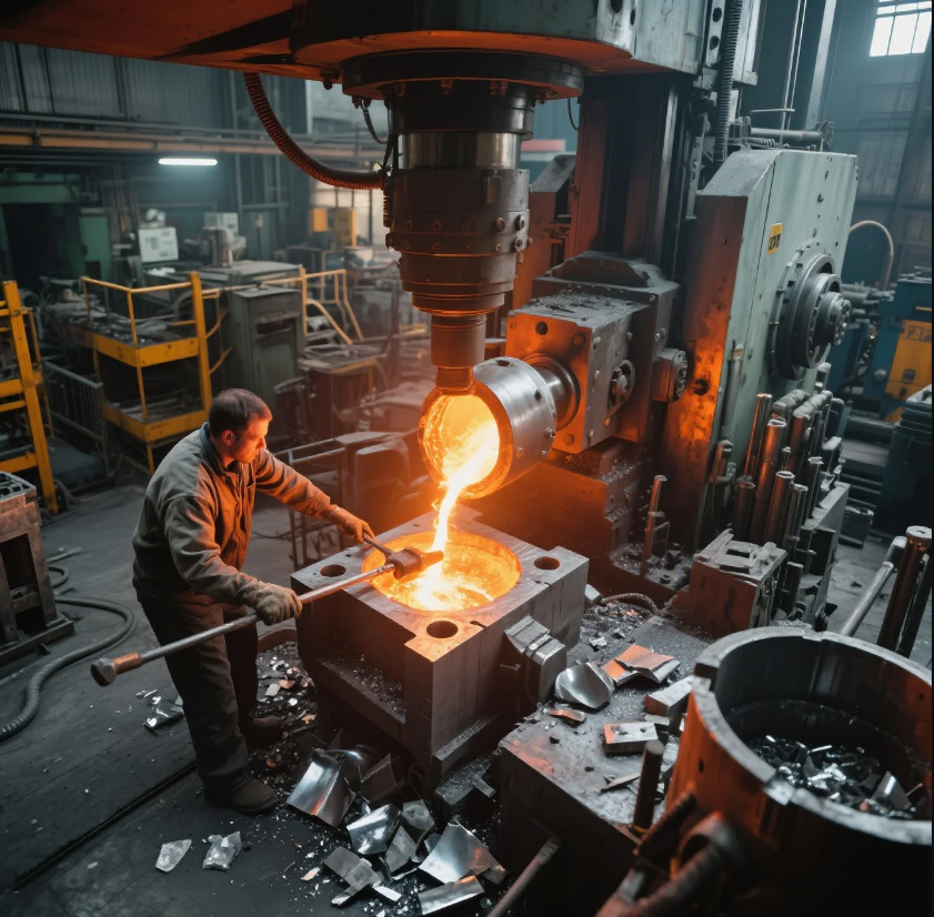 Molten Metal Being Poured – Prime’s Alloy Casting Workshop