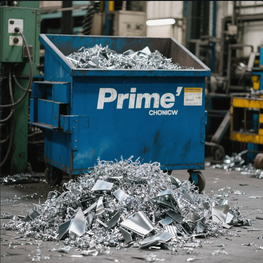 Metal Shavings and Fragments – Prime’s CNC Workshop Waste Collection