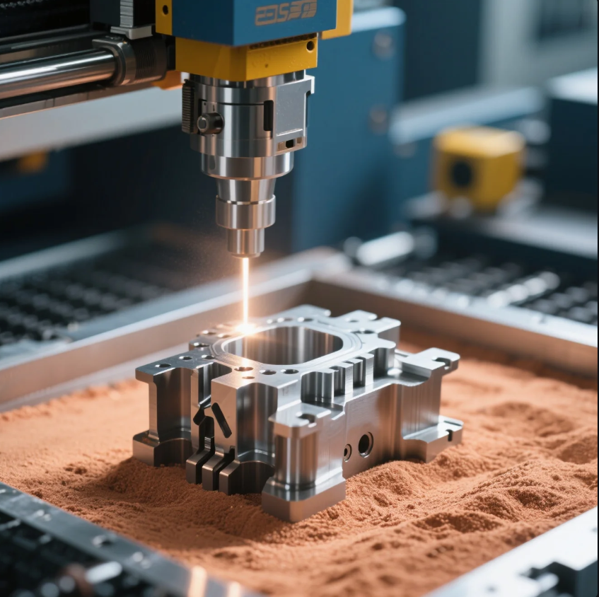 Metal Powder Fusion Process in SLM Printer