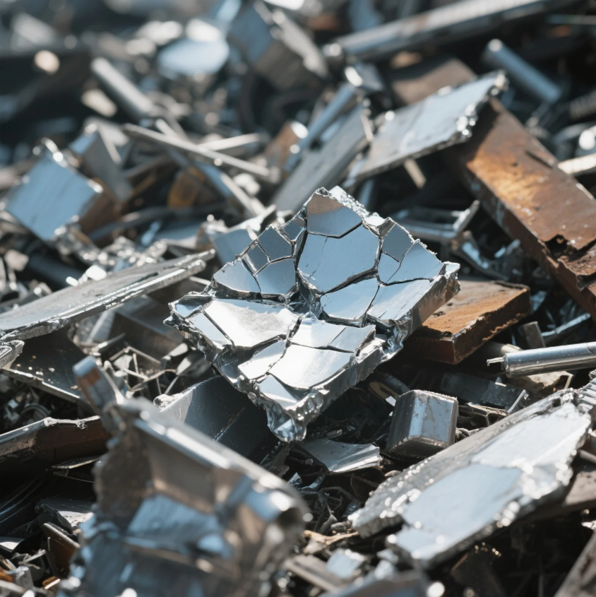 Scrap cast iron and lead alloy parts unsuitable for forging