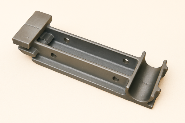 Heat-resistant cast sintering machine grate bar with mounting holes for high-temperature conveyor systems