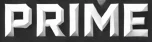 Prime logo in 3D metallic lettering